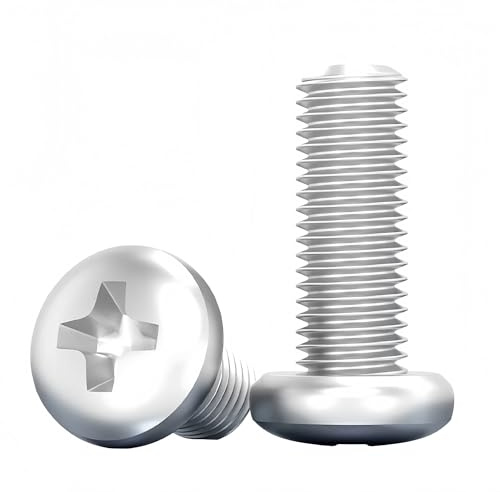 Aluminum 6061 Pan Head Cross Slot Screws M2 M2.5 M3 M4 M5 M6 M8 Aluminum Alloy(M4x10mm 50pcs)