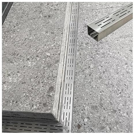 Drenaje estrecho de acero inoxidable para patio, terraza de piscina y Ga – Rejilla extraíble, ideal para patio y desagüe de entrada (3 x 5 cm de alto) x 1.18 pulgadas de ancho