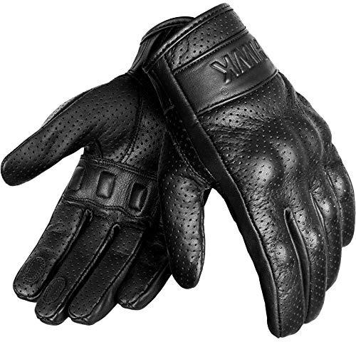 HWK Motorcycle Gloves Men Motocross Motorbike Tactical Moto Riding Biker Leather Driving Racing Gloves … (3XL)