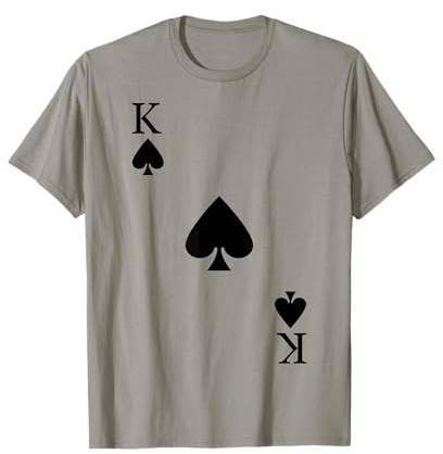 Spielkarte Pik König King Poker Kartenspiel Karneval Kostüm T-Shirt