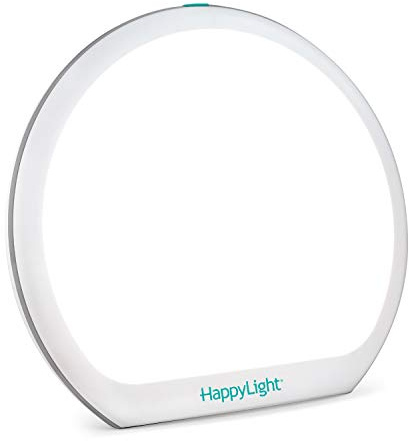 Verilux HappyLight Alba - New Round UV-Free LED Therapy Lamp, Bright White Light with 10,000 Lux, Adjustable Brightness, Color, and Countdown Timer
