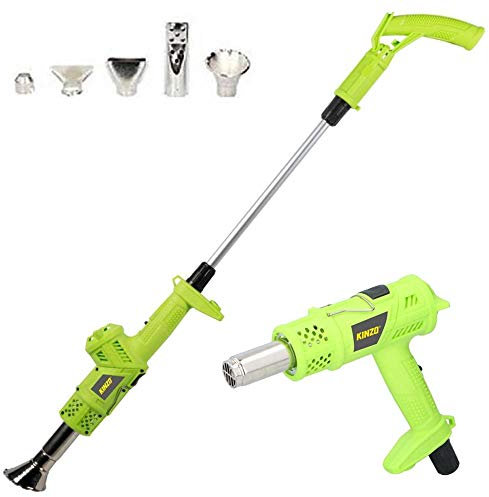Bakaji Bruciatore Erba Elettrico 2000W Diserbante Termico Per Erbacce Manico Telescopico + Pistola Temperatura Selezionabile 80/360 Gradi con 4 Beccucci Intercambiabili Manutenzione Giardino