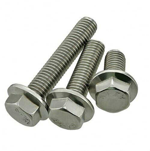 Flanged Hex Head Bolts Stainless Steel Flange Bolt Fully Threaded Hexagon (PACK of 10) A2 DIN 6921