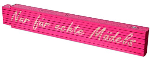 TE-Trend 2 m tumstav rosa meter stav personlig tumstav kvinnor laser gravyr skala ordspråk endast för riktiga flickor rosa