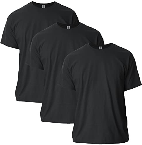Gildan Adult Ultra Cotton T-Shirt, Style G2000, Multipack, Black (3-Pack), Small