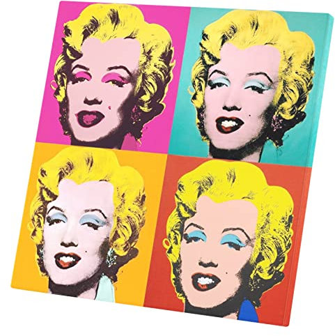 French Unicorn Tableau mural Impression sur Toile Andy Warhol Portrait Quadriptique Marilyn Monroe Pop Art 60's (30 cm x 30 cm)