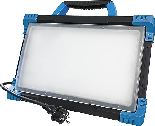 as – Schwabe OPTILINE LED byggspotlight 80 W 8200 lumen – 2 säkerhetskontaktuttag – mobil strålkastare – 3 m kabel – arbet med 3 växlingslägen – extremt robust – IP54, 46346