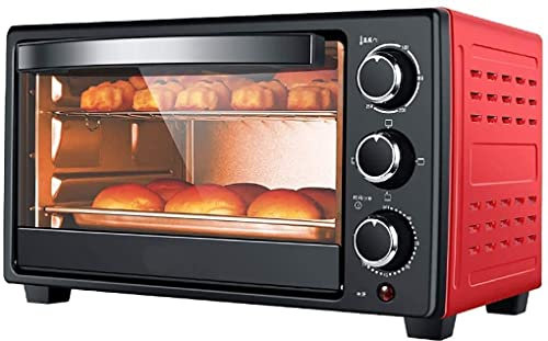 CAZARU Mini Horno y Parrilla, Horno eléctrico de 23 L, 1300 W, Temperatura Ajustable de 70 a 250 ℃ y Temporizador de 60 Minutos, Horno Tostador de encimera de convección