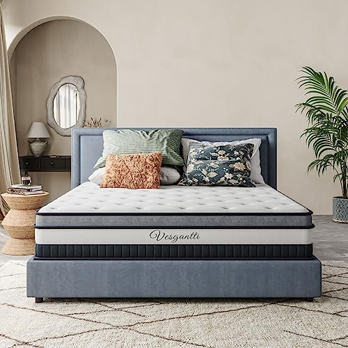 Vesgantti Matelas 140x200cm, 30cm Épaisseur, Matelas à Ressorts Ensachés Indépendant, Multicouches Extra Confort 7 Zones, Ferme Moyenne, Orthopédique, Oeko-Tex (H3, Box-Top Nova Luxe)