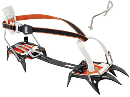 PETZL IRVIS Crampon Adulto Unisex, Negro/Naranja, Ajustável