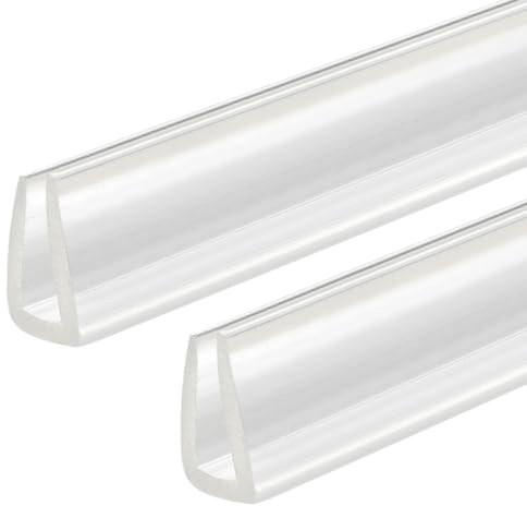 QUARKZMAN U-Kanal-Kantenschutz Gummischutzleiste 4,9ft L 2Stk Transparent | passend für 4-5mm Kanten 9/16 B x 5/16 H