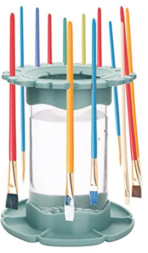 Hobngmuc Paint Brush Cleaner Rinse Cup, Art Paintbrush Cleaning Cup with Palette and Brush Organizers, Pigment Rinse Cups for Kids Watercolor Brushes Art Brush Cleaning