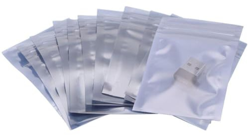 100 Stück Antistatik-Beutel, Wiederverschließbare Anti-statik-Beutel, Kunststoff-Beutel Ohne Statische Aufladung Für Ssd, Festplatte Und Andere Elektronische Geräte