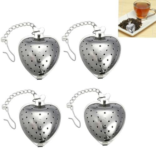 BOBOZHONG Infusores de Té,4 Piezas Bola de Infusión de Té de Acero Inoxidable,Filtro de té Filtro de Bola Infusor te Colador dete,para teteras, Tazas y Botellas de té