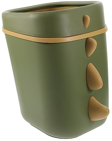 ULTECHNOVO Cubo de Basura Dinosaurio Pequeño sin Tapa Plástico Resistente Verde Multifuncional para Niños Habitaciones y Sala de Estar