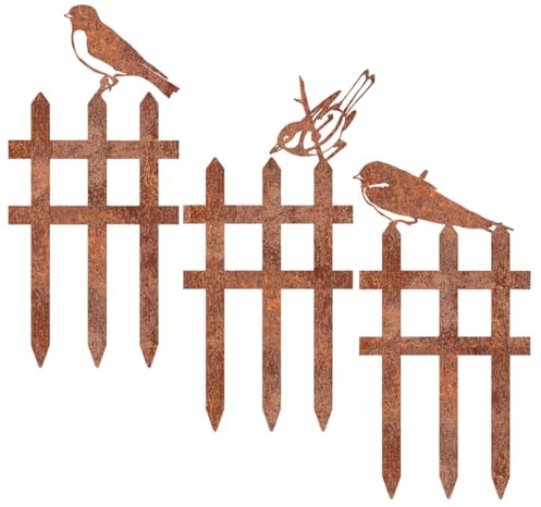 MANOPRANA 3 StüCk rost vögel gartendeko Gartenstecker Rost Rostdeko Gartendeko FüR Garten Terrasse Balkon Oder Blumentopf
