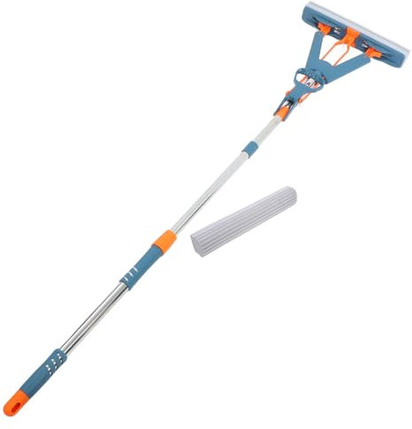 BESTYASH 1juego Lazy Doblable De Dual para Limpieza De Trapeador Húmedo y Seco Cabezal De Esponja para De Azulejos Mármol y Instalación y
