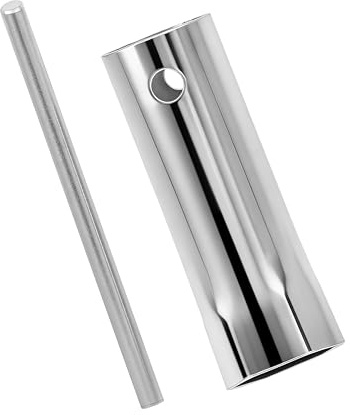 buccilly 09883 5 Inch Residential Screw-In Water Heater Element Wrench,Equipped with a pry bar,Heavy-Duty Steel Hex Tool for Tight Spaces, Anti-Slip Grip to Remove Stuck/Rusted Heating Elements