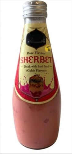 Rose Flavour Sherbet Drink with Basil Seed - 290ml (Pack of 24) Elevate Your Everyday With A Moment Of Pure Indulgence