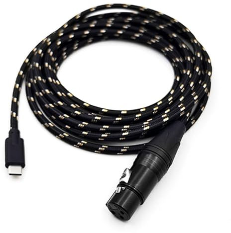 VIVIWI USB C to 3Pin Female Microphone Cable 32bit/384Khz Digital Cord for Phone 15 Series and Laptops Phones