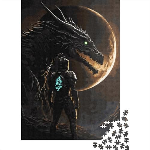 Moon Dragon Puzzle 1000-teilige Schwer Puzzle Spielzeug Lernspiel Impossible Herausforderungsspielzeug Für Erwachsene Kinder 1000pcs (38x26cm)