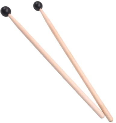 Baluue 2stücke Holz Xylophon-schlägel Glockenspiel-stöcke mit Gummi-griff Percussion-stöcke für Xylophon und Glockenspiel Geeignet für Junge Mädchen und Erwachsene