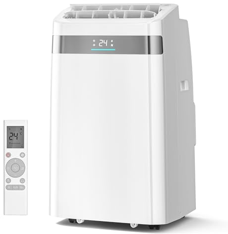 JUMMICO 12000 BTU Portable Air Conditioner – Quiet 4-in-1 AC with Cooling, Fan, Dehumidifier & Sleep Mode | Window Kit Included | LED Display & Remote Control | For Rooms up to 40 m²