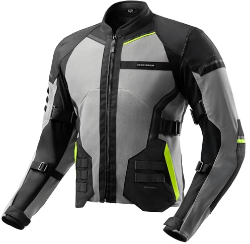 REBELHORN Scandal 3 Motorradjacke Herren | Textil | Ellbogen und Schulterprotektoren Stufe 2 | Tasche für Rückenprotektor | Große Mesh Belüftungspaneele