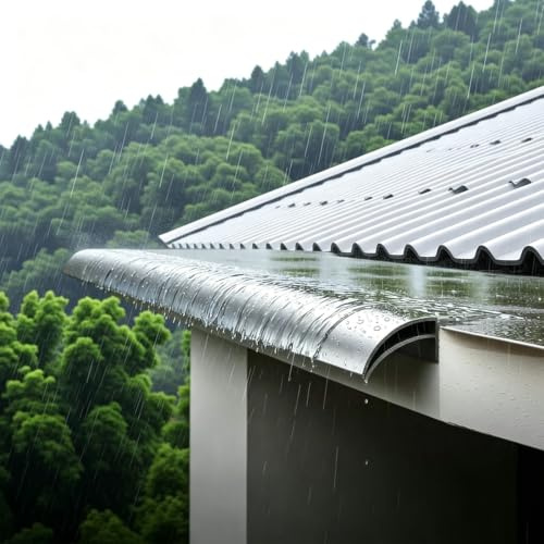 LZMZMQ Deflector de Lluvia Puerta Perfil De Goteo para Aleros, Deflector De Lluvia para Ventanas, Puertas Y Tejados, Perfil De Aluminio para Borde De Goteo(14mm(11/20in),6M(19.7FT))