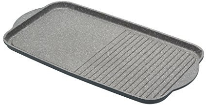 MasterClass Plancha de asar de aluminio fundido antiadherente apta para inducción, 51 x 27 cm (20 x 10,5)