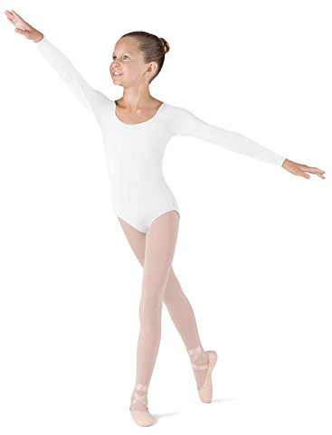 Bloch CL5609 Ballett Trikot Langarm Weiß 6-7