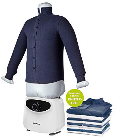 LADENDRA Ferro da stiro per camicie con manichino 2 in 1 – Stiratrice per camicie – Stiratrice automatica per stirare camicie e camicette – Stiracamicia Steamer – Stiratore a vapore