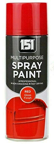 400ml 151 Multi Purpose Spray Paint Aerosol Wood Metal Brick - Red Gloss Finish