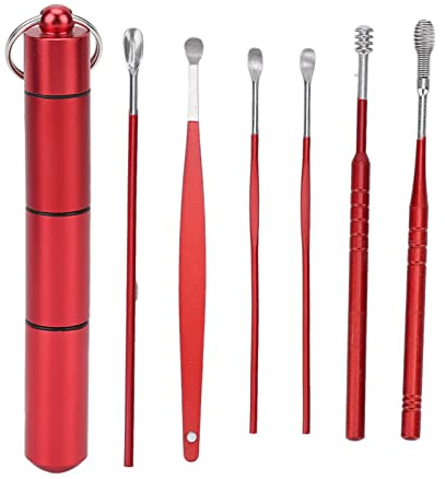 Öronvaxborttagningsverktygssats, 6st öronsticksset Öronvax Curette Remover Öronskedsrengöringsverktyg för Vuxna Barn för Hemmet Skönhetssalong