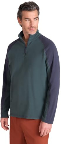 Mountain Warehouse Polaire Ashbourne pour Homme - Sweat en Micropolaire - Couche intermédiaire Anti-Bouloches - Haut à Entretien Facile - Idéal pour l'extérieur, Hiver Kaki Foncé M