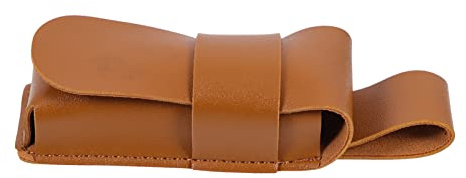 Milisten Etui Aufbewahrungshülle Mundharmonika Leder tragbare und leichte Braun Schutz und Transport für Mundharmonikas für Musiker Unterwegs