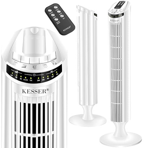 KESSER® Ventilatore a torre con TELECOMANDO - ventilatore a colonna con display a LED - ventilatore a piantana - climatizzatore