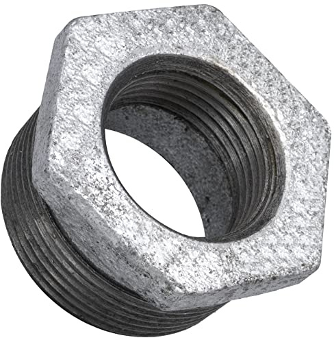 AERZETIX - Reducción Macho/Hembra 1 1/2x1 Galvanizado - en Hierro Fundido - Racor Tubo Roscado con Tope Interior para Atornillar - Fontanería-Calefacción Instalación Agua Alimentación