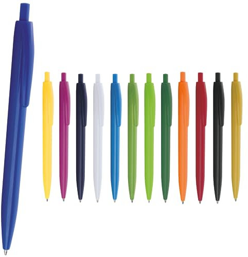 Hole Gadget ® | Penne Personalizzate Economiche Colorate con Scritta, Logo, Stock Ideali come Gadget Personalizzati Promozionali per Aziende ed Omaggio a Clienti, Matrimonio o Compleanno (100)