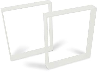 modernLOFTart Tischbeine Metall Tischkufen 2 Stück - Tischgestell Metall aus 1cm Dickem Flachstahl Gefertigt - Tischfüße für Esstisch, Schreibtischbeine, Konferenztisch Füße
