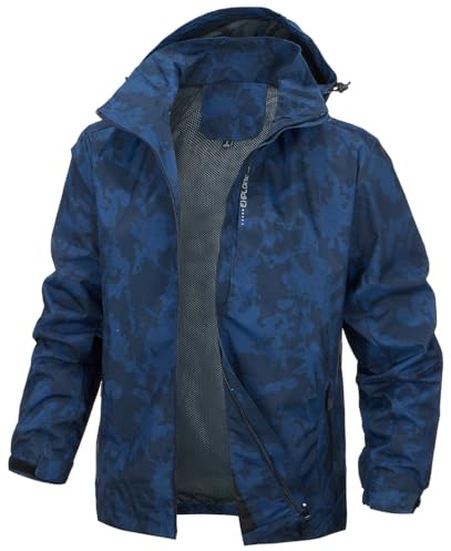 PADOLA Giacca Uomo Giacca Impermeabile Uomo Giacca Primaverile Autunno Giubbotto Uomo Casual Semplice Giacche con Cappuccio
