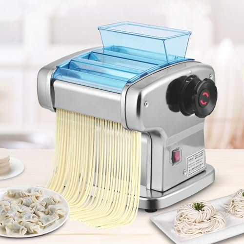XDLYWUZIQ Máquina De Pasta Eléctrica De 135 W para Hacer Fideos Frescos De Acero Inoxidable, Fideos De Ancho: Fideos Finos De 2 Mm, Fideos Redondos De 2,5 Mm, Fideos De 4 Mm/9 Mm De Ancho