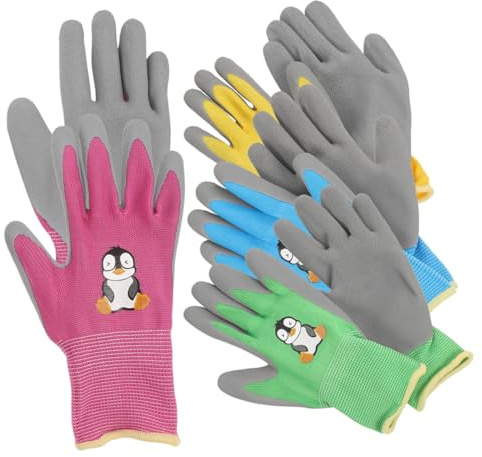VINTORKY Guantes Infantiles 4 Unidades Resistentes Para Jardinería Trabajo Lavado