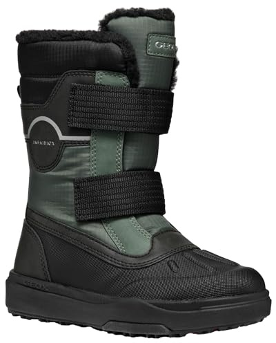 GEOX JUNIOR J BUNSHEE PG BOY B A SNOWBOOTS DK GREEN/BLACK 29_EU