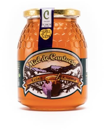 Miel d'abeille pur. Miel Cantueso. Miel 100% d'origine Espagnole pot de 500g. Pur et naturel. Édulcorant naturel. Miel idéal pour lutter contre la fatigue. Saveur florale dorée persistante. Miel cru.