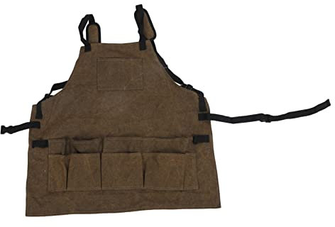 Garten-Werkzeugschürze, Arbeitsschürzen, Garten-Leinen-Schürze, Robuste Segeltuch-Werkzeugschürze Für Männer Und Frauen, Café, Küche, Kochen, Backen, Kochschürze, Multifunktionsschürze, 11 Taschen