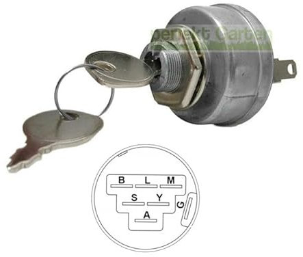 perfektGarten 4 Positionen / 7-Polig Zündschloß Startschalter für Rasentraktor Aufsitzmäher