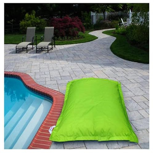 UGEFKMQ Sitzsack Bezugwasserdichte Pool-Liege, Outdoor-Entspannungssofa, Oxford, Wasserdichter Stoff, Schwimmbad-Schwimmsack, Stuhl, 140 cm X 180 cm (Ohne Füllung),Grün,180Cm*140Cm