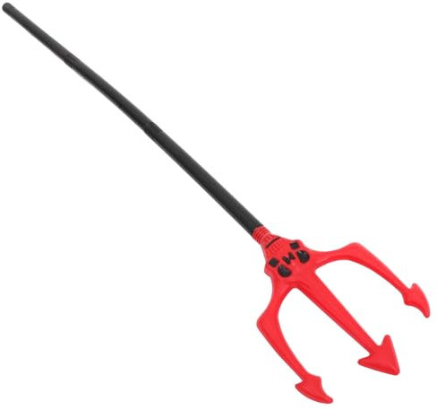 ABOOFAN Diavolo Forcone Prop Demone Tridente Diavolo Di Plastica Accessori Costume Di Halloween Forcone Rosso Personale Forniture Per Feste Cosplay In Maschera Per Adulti Bambini