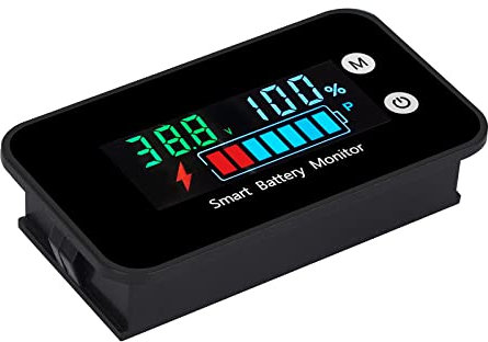 LARUISEE IPX7 wasserdichte Batterie Auto Motorräder Wagen Batteriemessgerät Digitale Batteriekapazität Verbleibende Kapazitätsprüfung